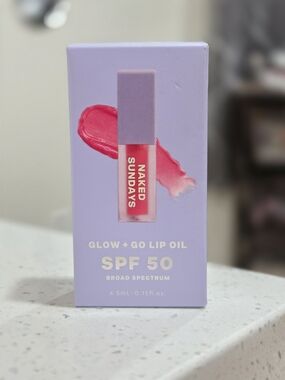 Naked Sundays Glow + Go Lip Oil SPF 50 — Pink Watermelon